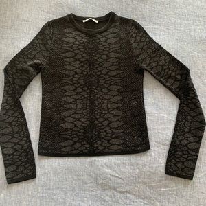 Zara XS snake print sweater